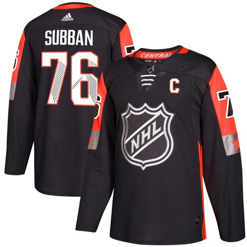 Adidas Predators #76 P.K Subban Black 2018 All-Star Central Division Authentic Stitched NHL Jersey